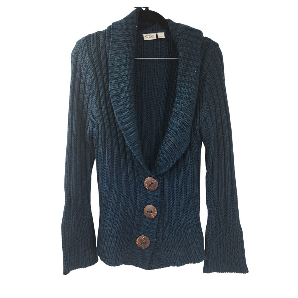 CATO Knit 3-Button Sweater Womens Size Medium M